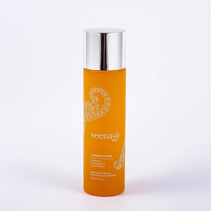 Botella cosmética de vidrio